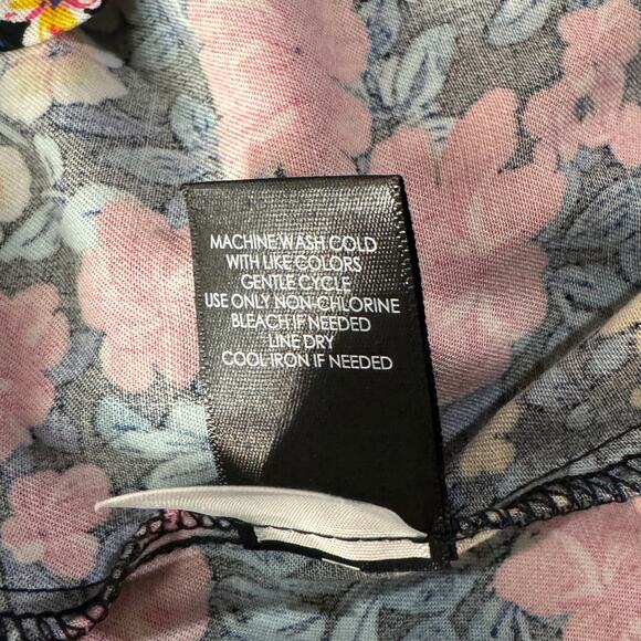 Torrid SZ 0 (Large) Challis Lace-Up Back Corset Top Floral Strapless Smocked New - Picture 12 of 12